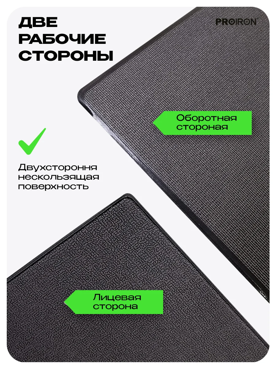 Коврик для тренажера, фитнеса, PROIRON КС1260, размеры 120х60 см, черный