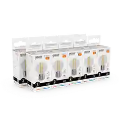 Лампочка светодиодная E27 Шар 12W теплый 2700К УПАКОВКА 10 шт. Gauss Elementary Filament