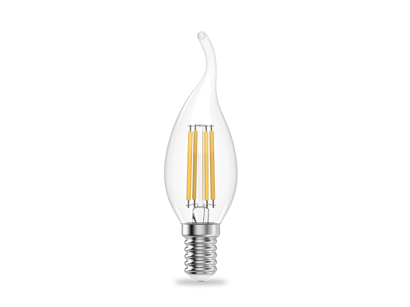 Лампа светодиодная E14 Свеча на ветру 12W теплый 2700К УПАК10шт Gauss Elementary Filament