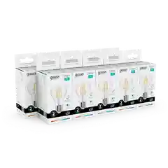 Лампочка светодиодная E27 Груша 9W нейтр. белый 4100К УПАК 10шт. Gauss Elementary Filament