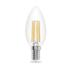 Лампочка светодиодная E14 Свеча 8W нейтр. белый 4100К УПАК 10шт. Gauss Elementary Filament