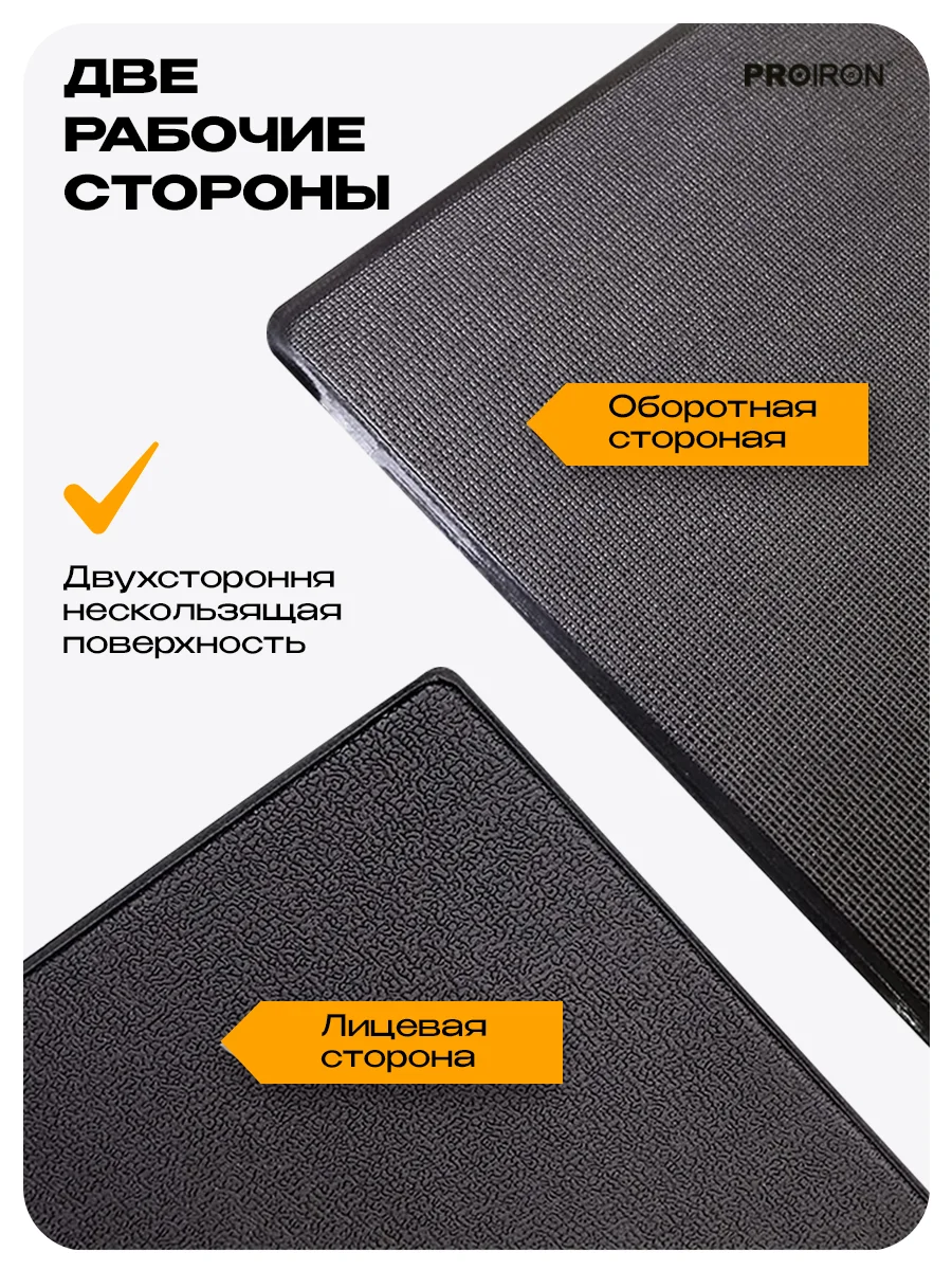 Коврик для тренажера, фитнеса, PROIRON КС1180, размеры 115х80 см, черный