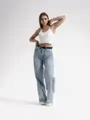 Белый топ на бретелях
