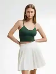 Зеленый топ на бретелях