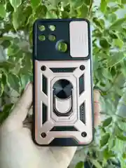 Розовый чехол противоударный armors для Realme C21Y и C25Y / Реалми С21У и С25У с защитой камеры