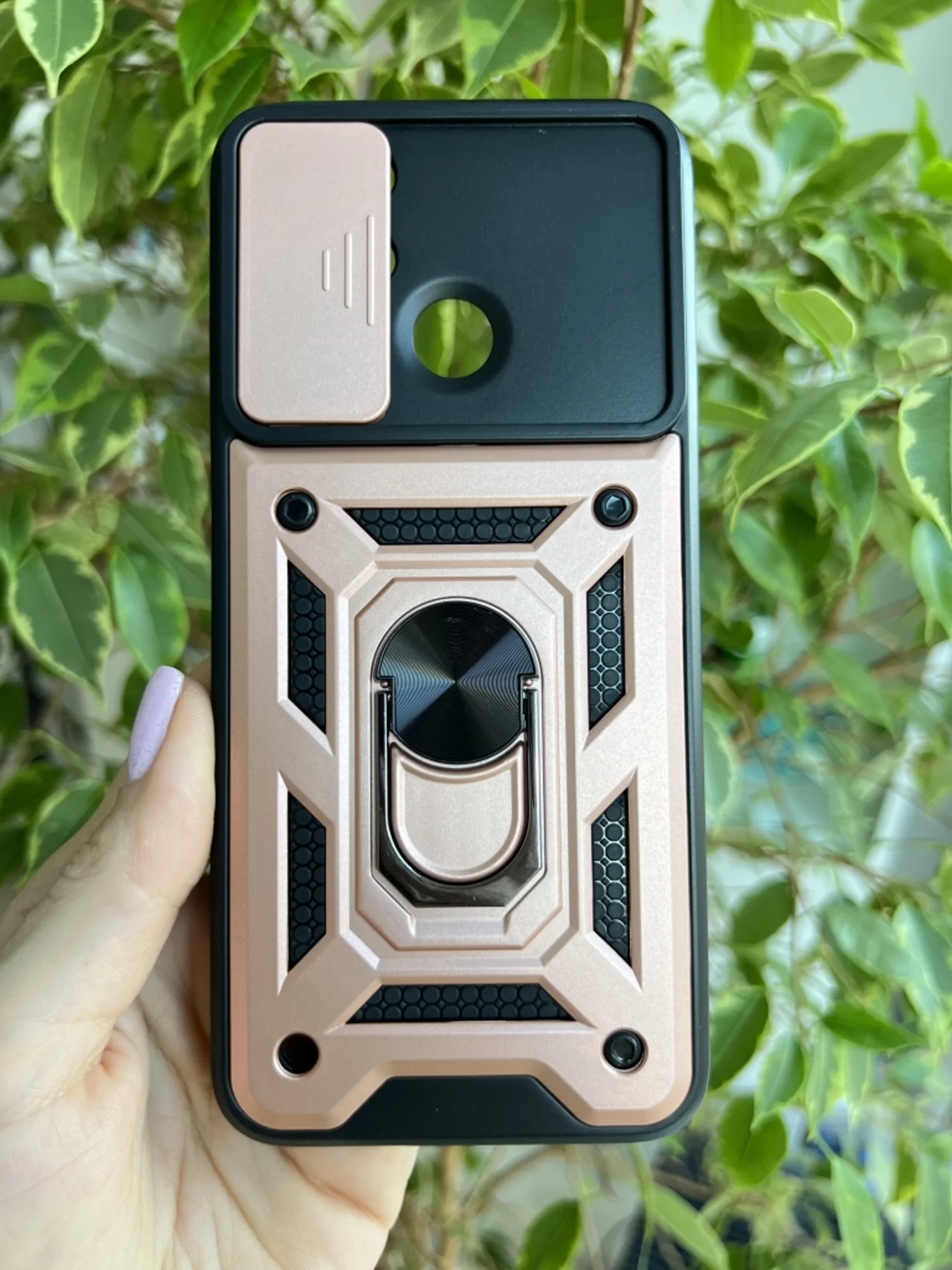 Розовый чехол противоударный armors для Realme C21Y и C25Y / Реалми С21У и С25У с защитой камеры