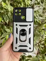 Серебряный чехол противоударный armors для Realme C21Y и C25Y / Реалми С21У и С25У с защитой камеры