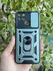 Зеленый чехол противоударный armors для Realme C21Y и C25Y / Реалми С21У и С25У с защитой камеры