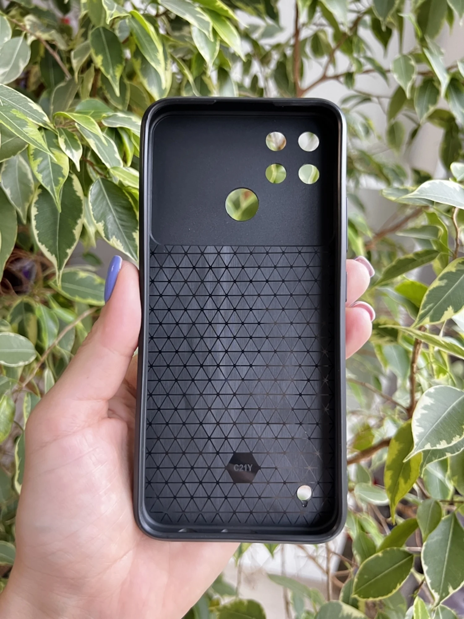 Темно-синий чехол противоударный armors для Realme C21Y и C25Y / Реалми С21У и С25У с защитой камеры