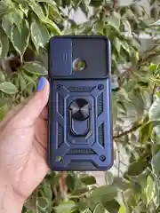 Темно-синий чехол противоударный armors для Realme C21Y и C25Y / Реалми С21У и С25У с защитой камеры