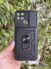 Черный чехол противоударный armors для Realme C21Y и C25Y / Реалми С21У и С25У с защитой камеры