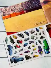 250 100 наклеек Наклейки мульт Тачки стикеры Маккуин Мэтр Франческо Развивающая книжка 3шт