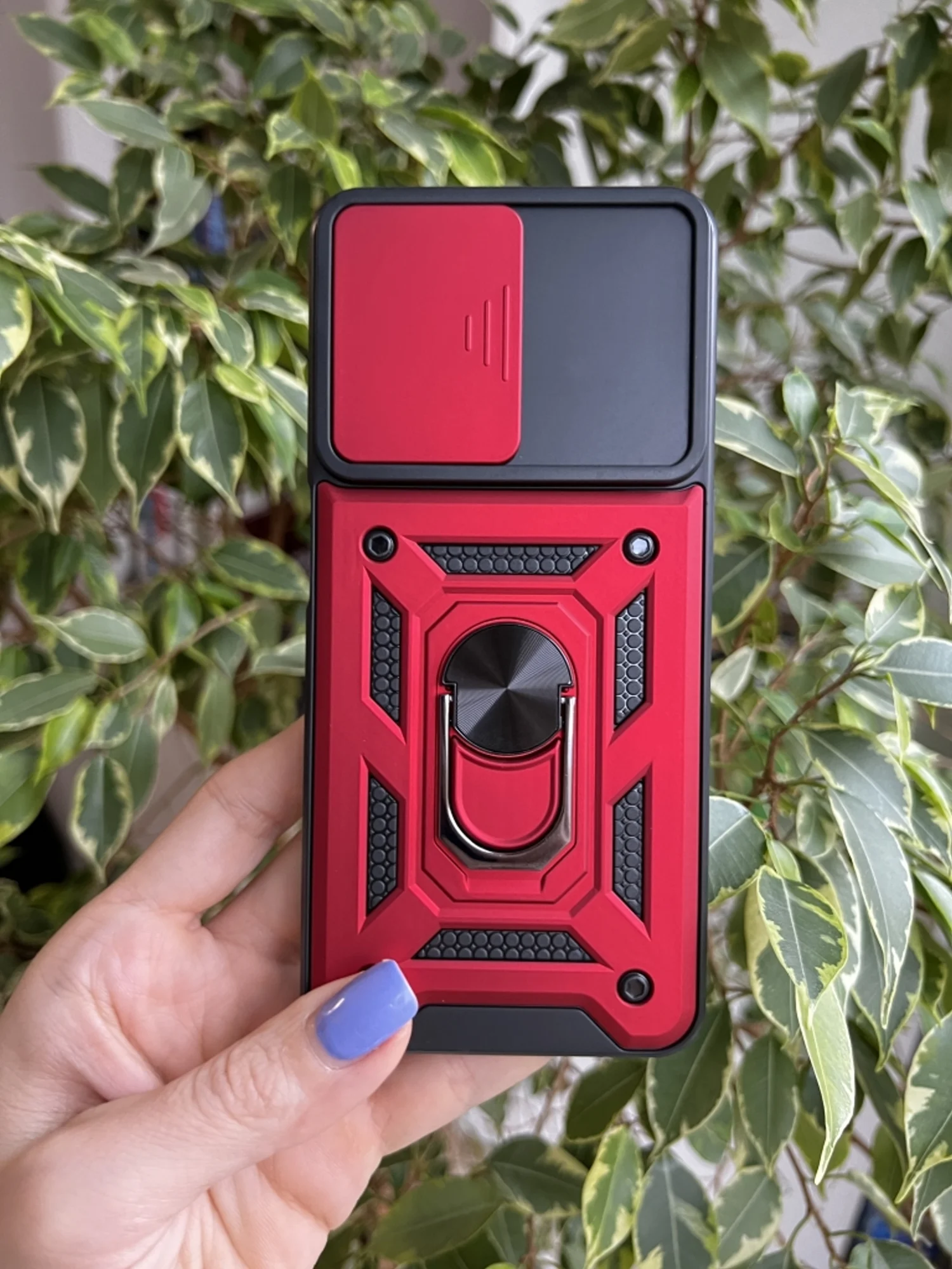 Красный чехол противоударный armors для Realme C31 / Реалми С31 с защитой камеры