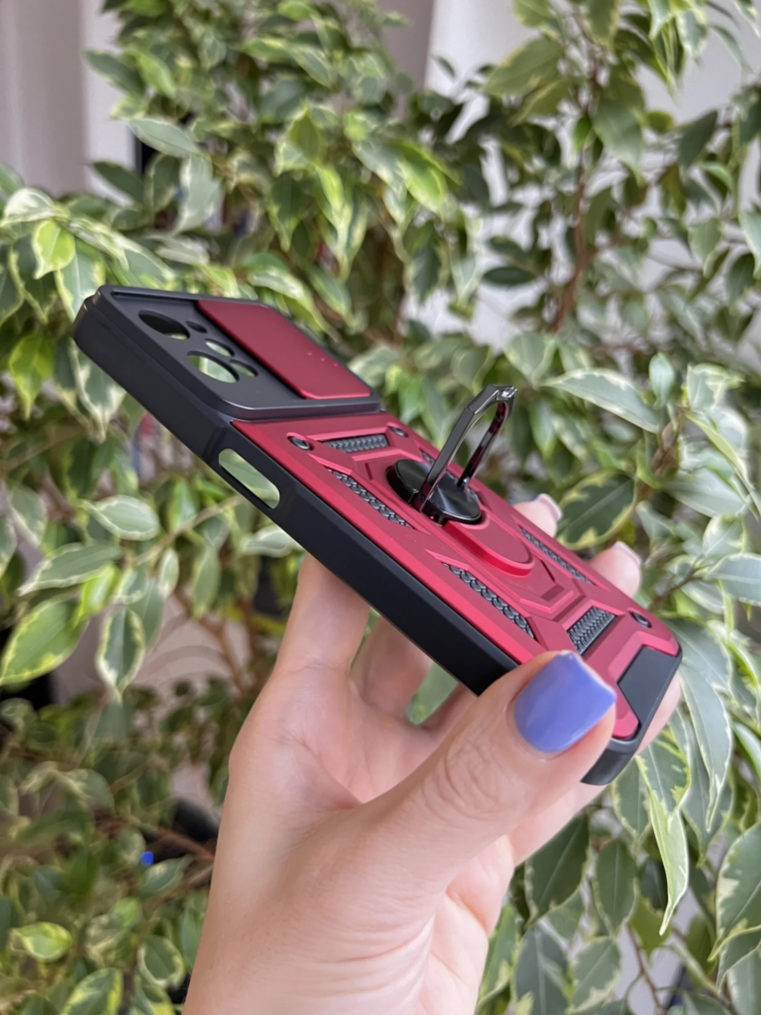 Красный чехол противоударный armors для Realme C31 / Реалми С31 с защитой камеры