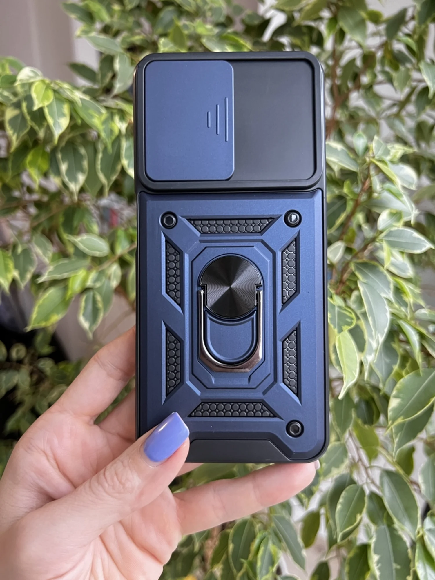 Темно-синий чехол противоударный armors для Realme C31 / Реалми С31 с защитой камеры