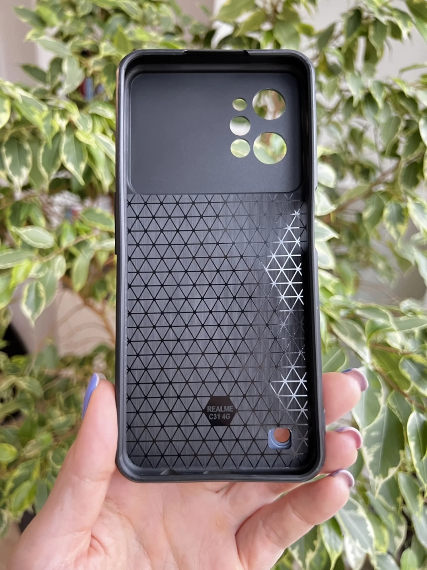 Темно-синий чехол противоударный armors для Realme C31 / Реалми С31 с защитой камеры