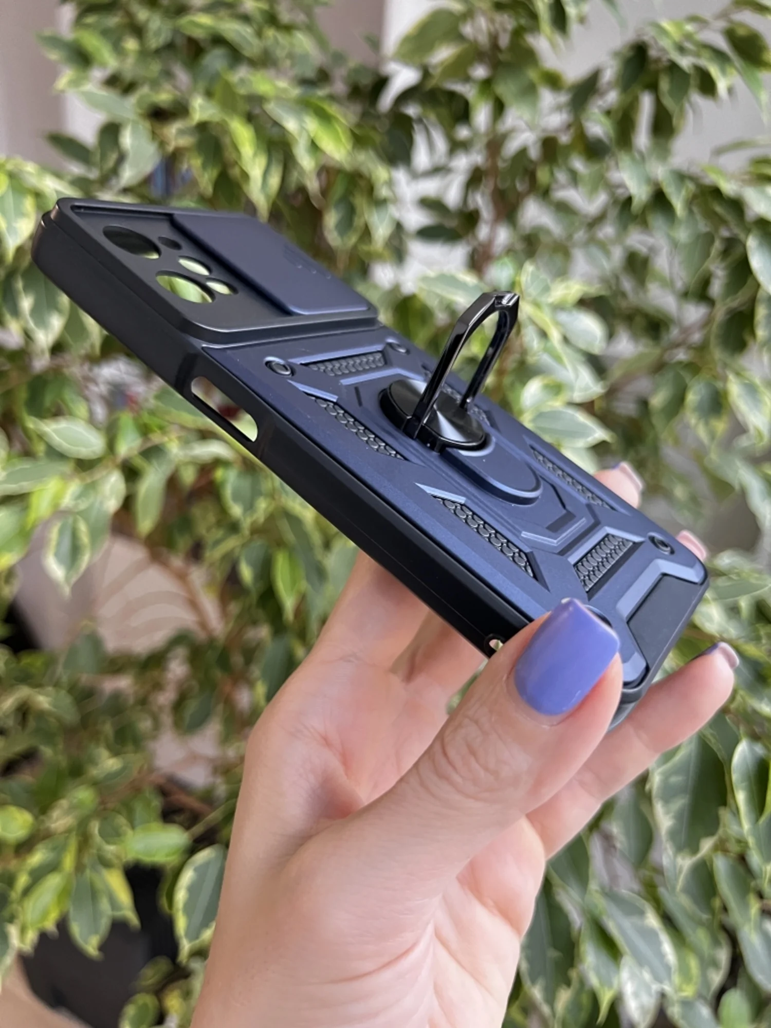 Темно-синий чехол противоударный armors для Realme C31 / Реалми С31 с защитой камеры