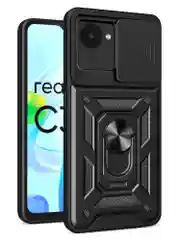 Черный чехол противоударный armors для Realme C30 и C30s и Narzo 50i Prime с защитой камеры