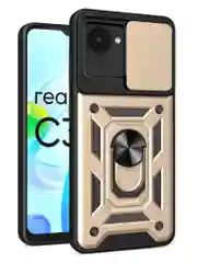 Черный чехол противоударный armors для Realme C30 и C30s и Narzo 50i Prime с защитой камеры