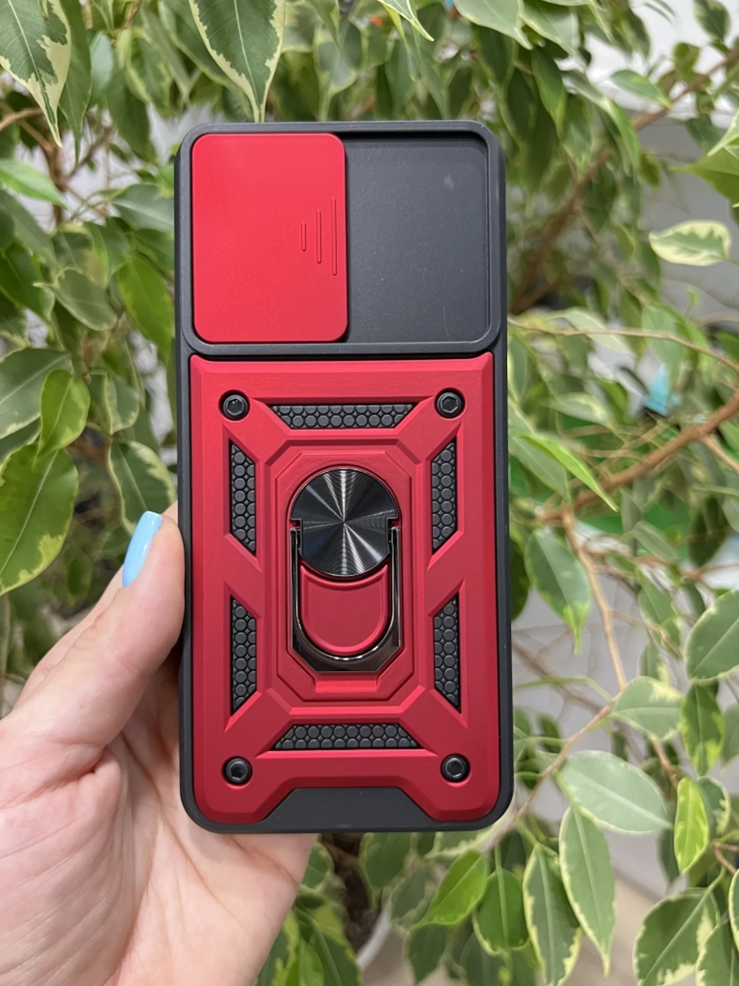 Красный чехол противоударный armors для Realme C30 и C30s и Narzo 50i Prime с защитой камеры