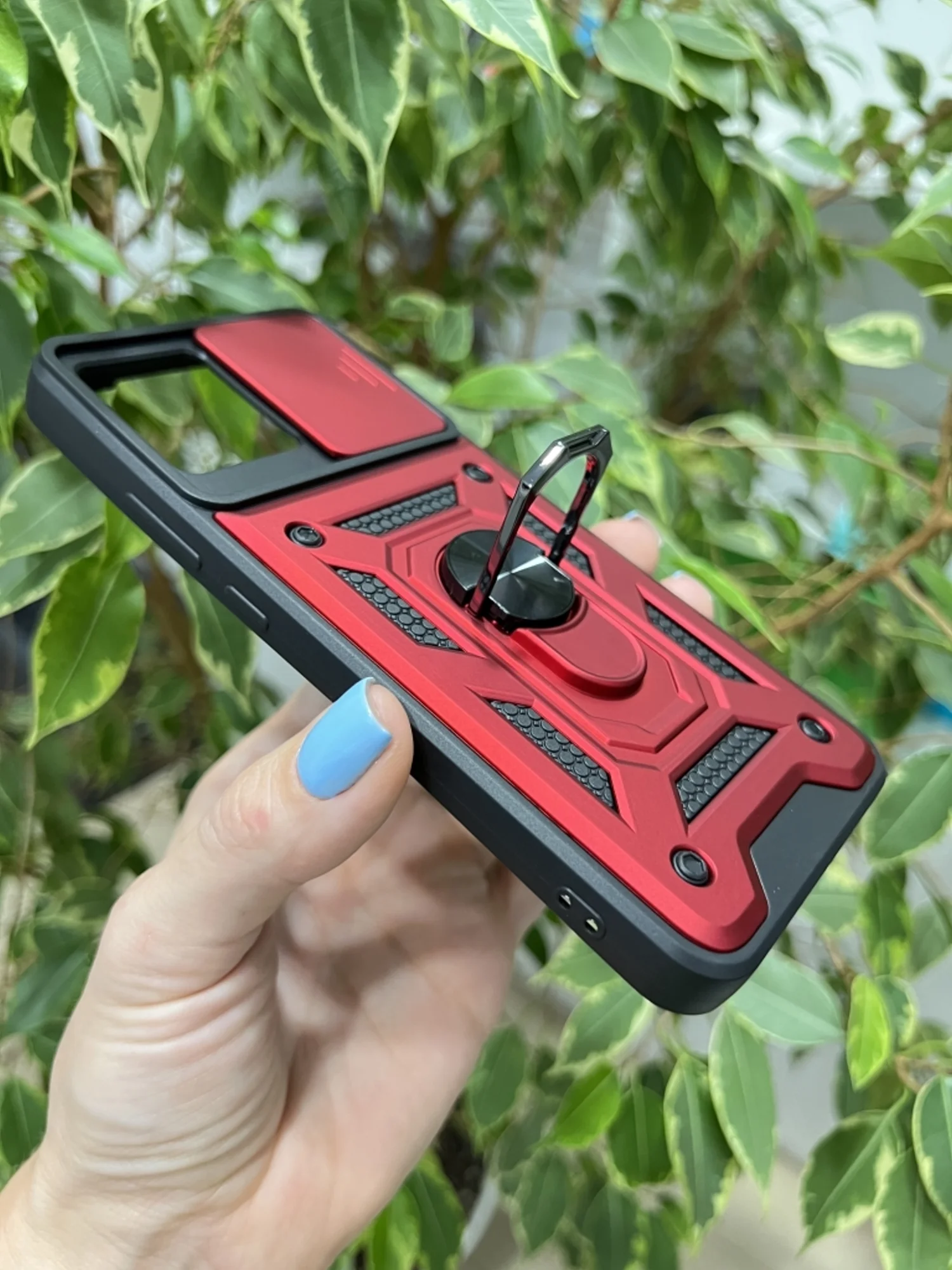 Красный чехол противоударный armors для Realme C30 и C30s и Narzo 50i Prime с защитой камеры
