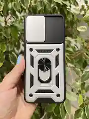 Серебряный чехол противоударный armors для Realme C30 и C30s и Narzo 50i Prime с защитой камеры