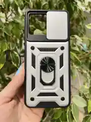 Серебряный чехол противоударный armors для Realme C30 и C30s и Narzo 50i Prime с защитой камеры
