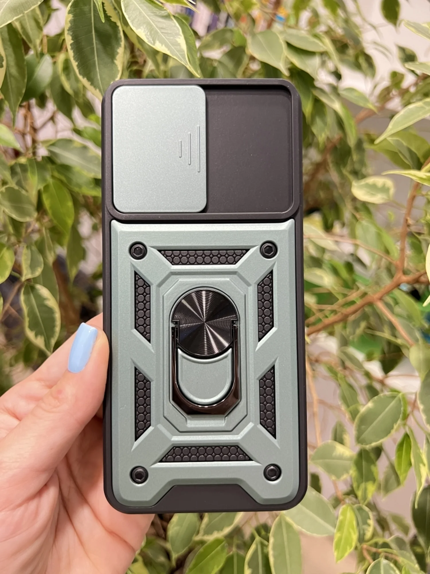 Зеленый чехол противоударный armors для Realme C30 и C30s и Narzo 50i Prime с защитой камеры