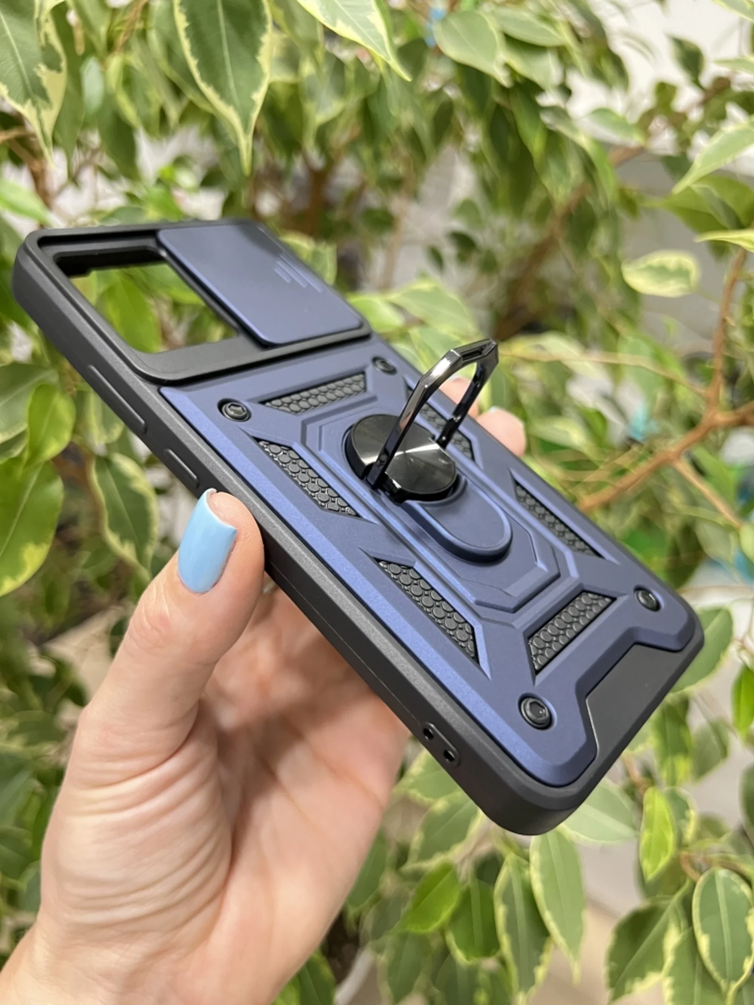 Темно-синий чехол противоударный armors для Realme C30 и C30s и Narzo 50i Prime с защитой камеры
