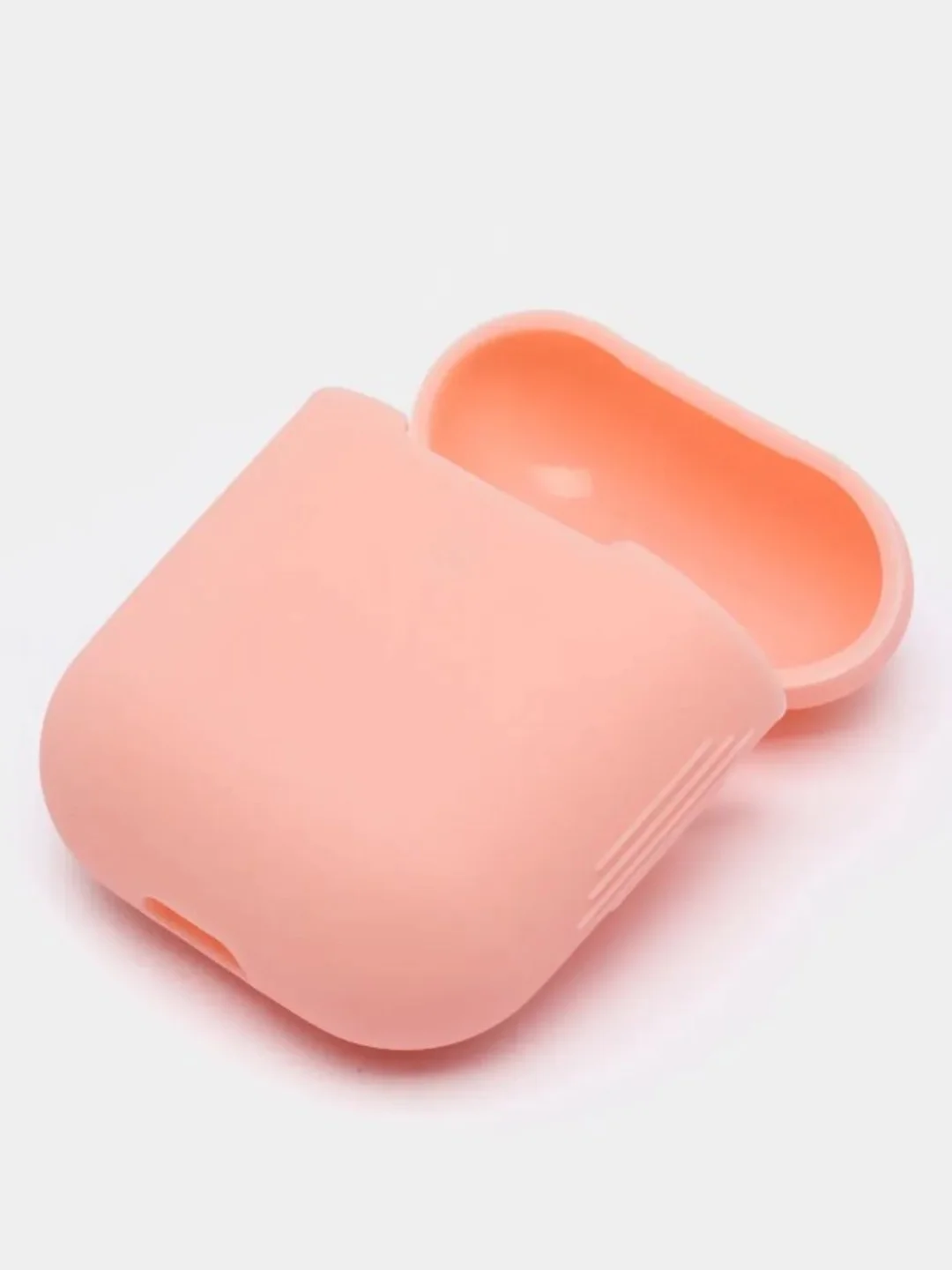 Розовый чехол для Apple AirPods 1, AirPods 2 силиконовый