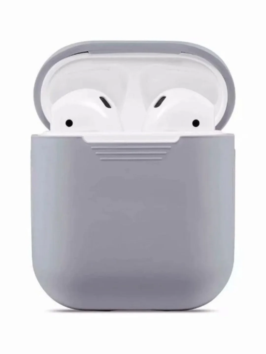 Серый чехол для Apple AirPods 1, AirPods 2 силиконовый