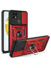 Красный чехол противоударный armors для Realme C21 / Релми С21 с защитой камеры