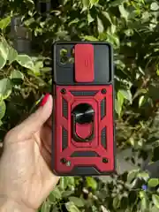 Красный чехол противоударный armors для Realme C21 / Релми С21 с защитой камеры