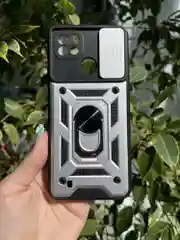 Серебряный чехол противоударный armors для Realme C21 / Релми С21 с защитой камеры