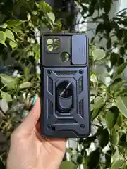 Темно-синий чехол противоударный armors для Realme C21 / Релми С21 с защитой камеры