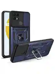 Темно-синий чехол противоударный armors для Realme C21 / Релми С21 с защитой камеры