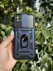 Темно-синий чехол противоударный armors для Realme C21 / Релми С21 с защитой камеры