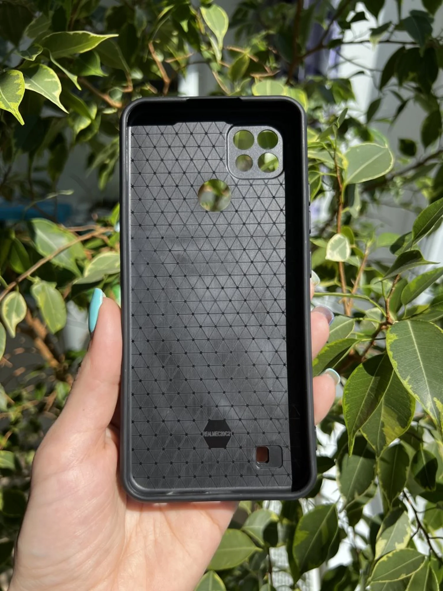 Черный чехол противоударный armors для Realme C21 / Релми С21 с защитой камеры