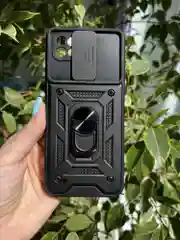 Черный чехол противоударный armors для Realme C21 / Релми С21 с защитой камеры