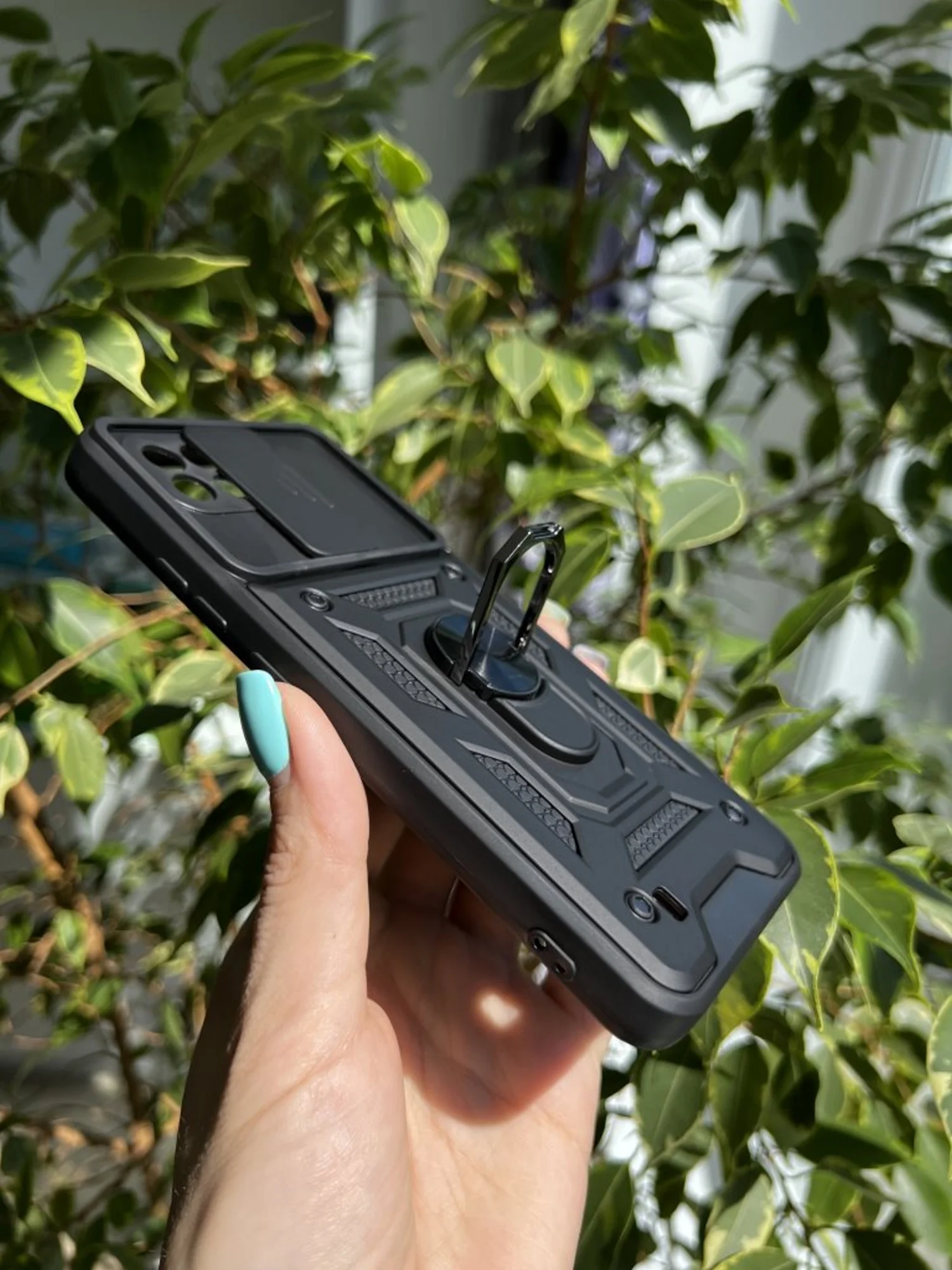 Черный чехол противоударный armors для Realme C21 / Релми С21 с защитой камеры