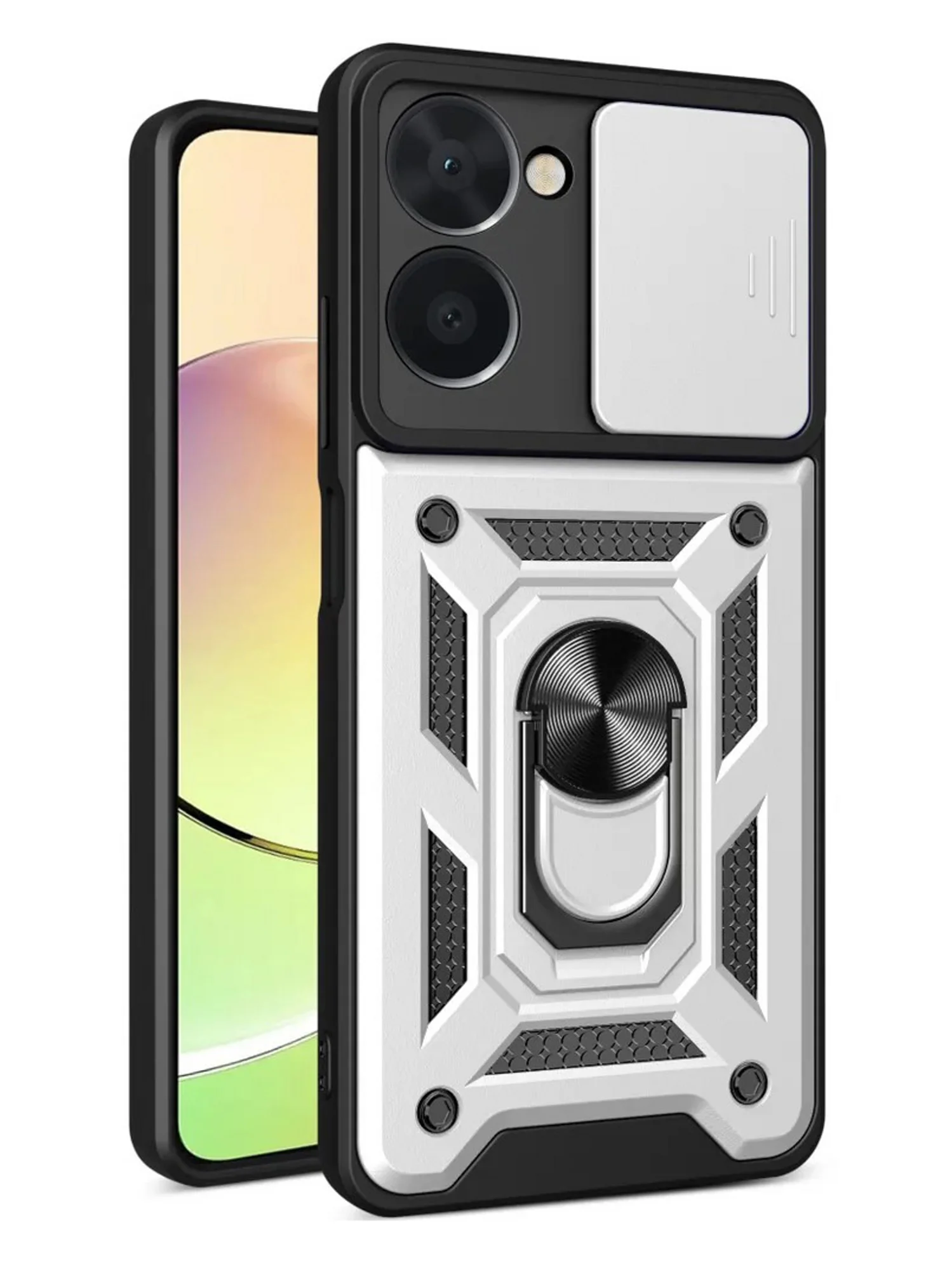 Красный чехол противоударный armors для Realme C33 / Реалми С33 с защитой камеры