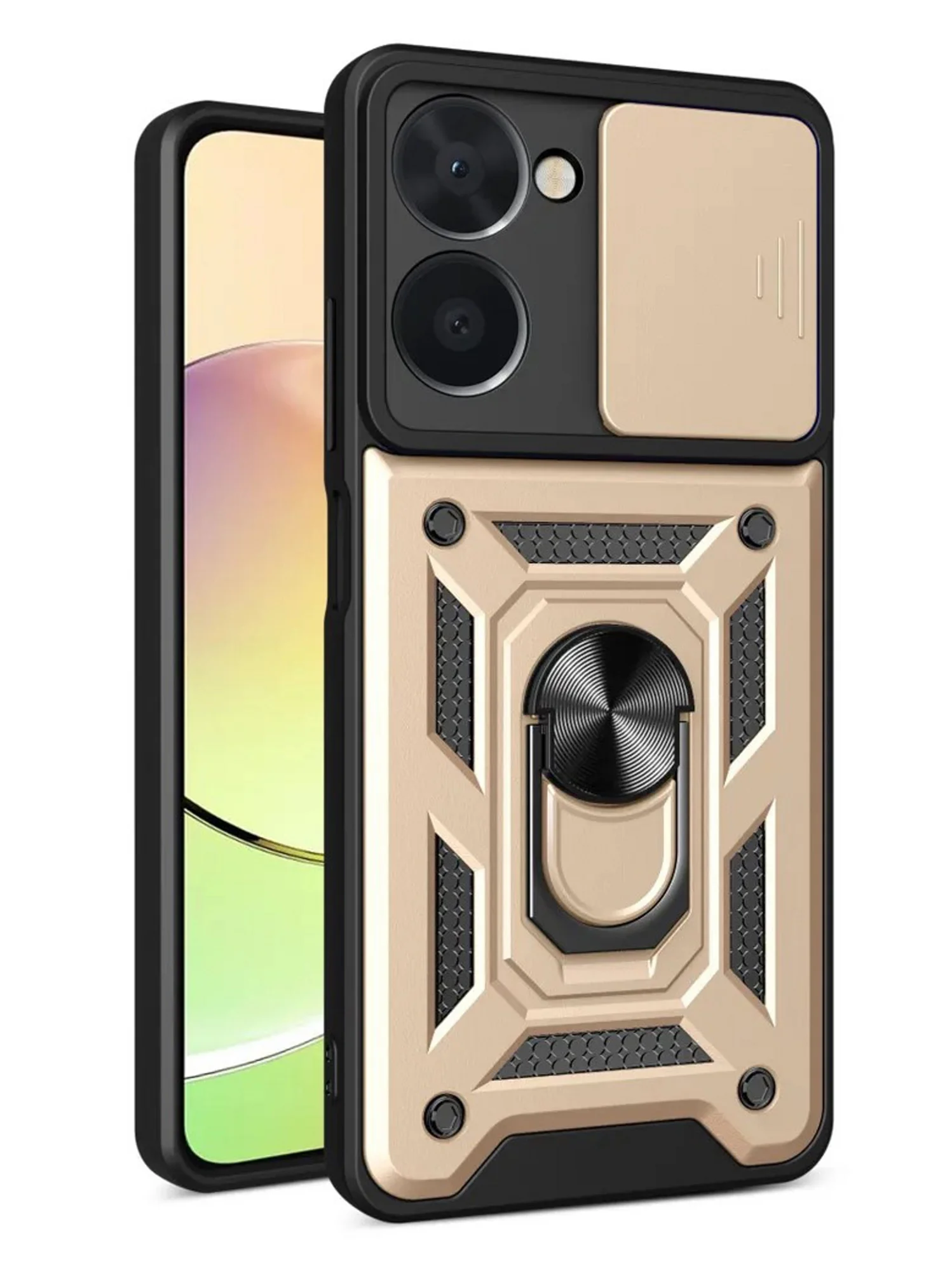 Красный чехол противоударный armors для Realme C33 / Реалми С33 с защитой камеры
