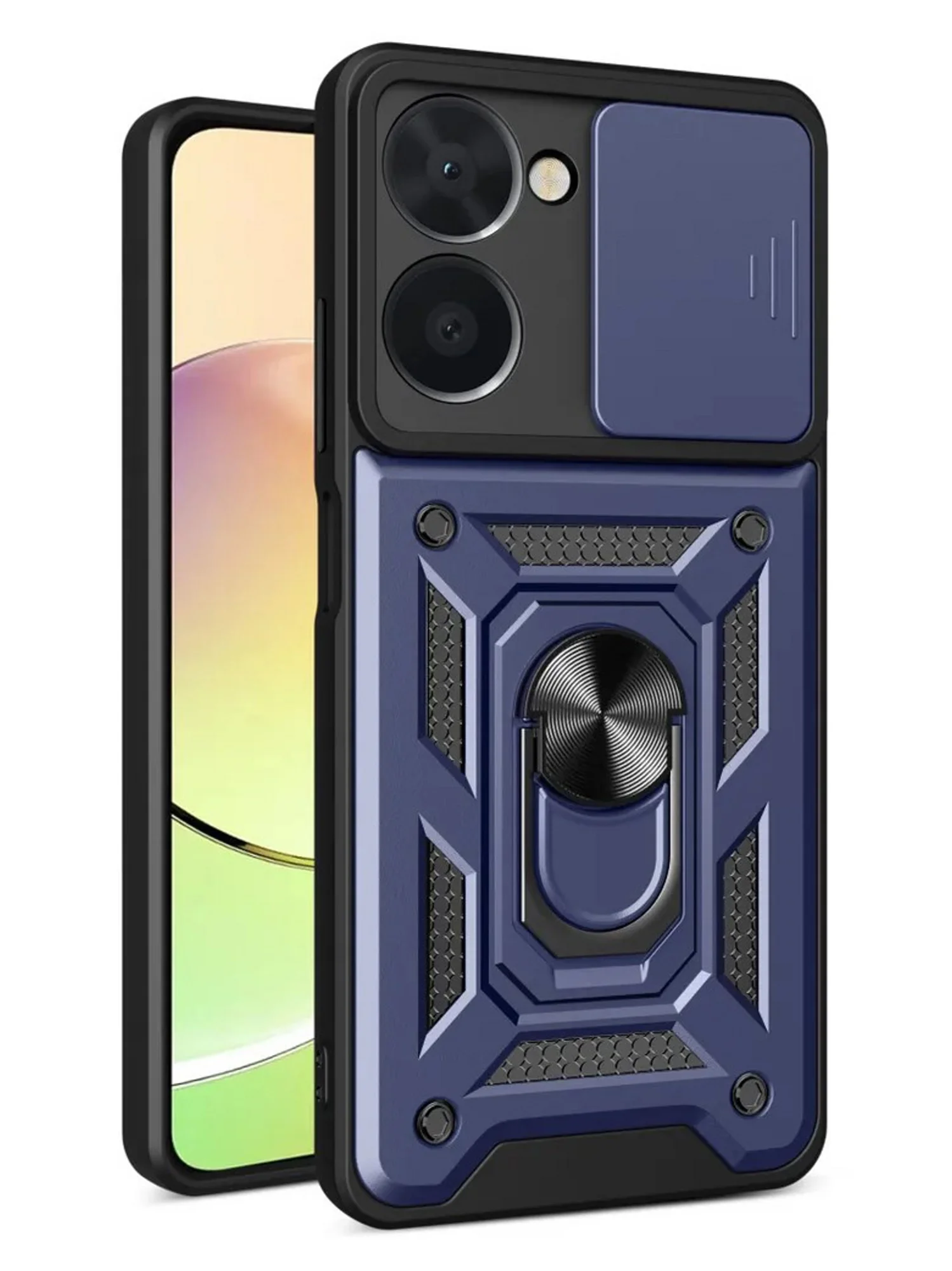 Красный чехол противоударный armors для Realme C33 / Реалми С33 с защитой камеры