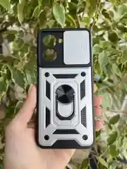 Серебряный чехол противоударный armors для Realme C33 / Реалми С33 с защитой камеры