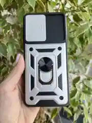 Серебряный чехол противоударный armors для Realme C33 / Реалми С33 с защитой камеры