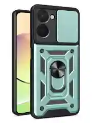 Зеленый чехол противоударный armors для Realme C33 / Реалми С33 с защитой камеры