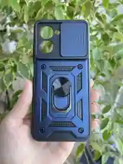 Темно-синий чехол противоударный armors для Realme C33 / Реалми С33 с защитой камеры