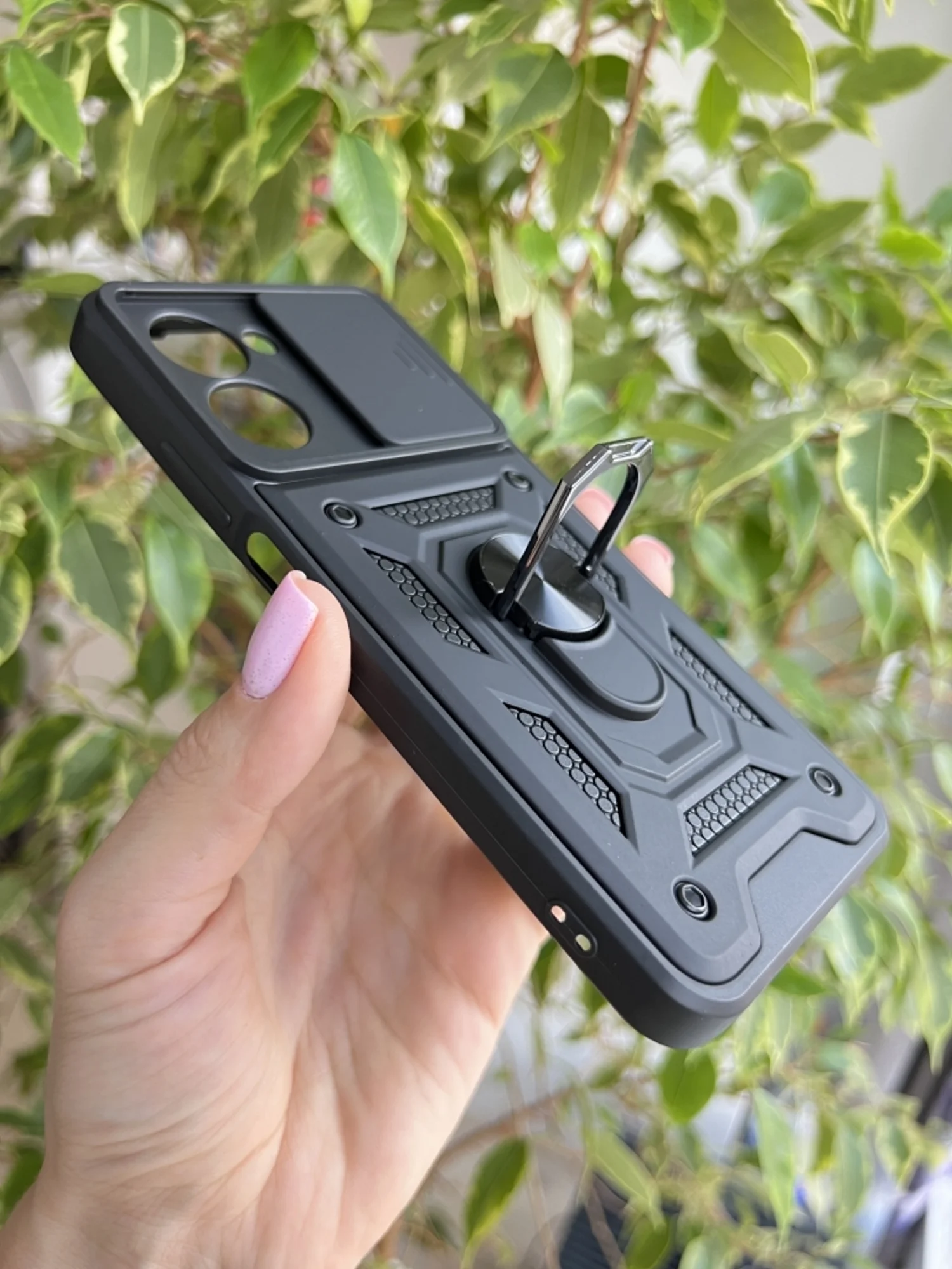 Черный чехол противоударный armors для Realme C33 / Реалми С33 с защитой камеры
