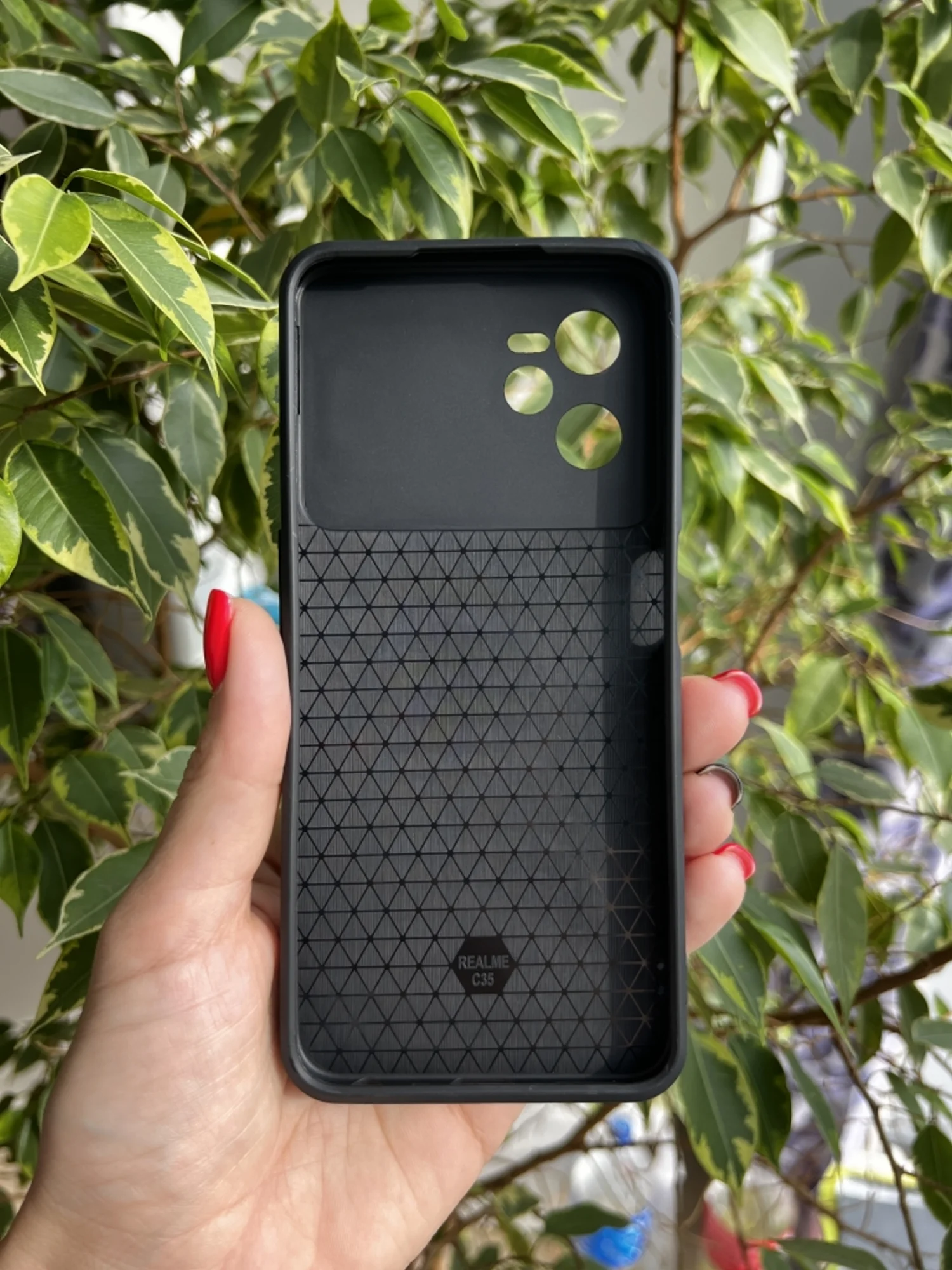 Красный чехол противоударный armors для Realme C35 / Реалми С35 с защитой камеры