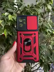 Красный чехол противоударный armors для Realme C35 / Реалми С35 с защитой камеры